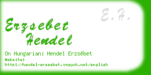 erzsebet hendel business card